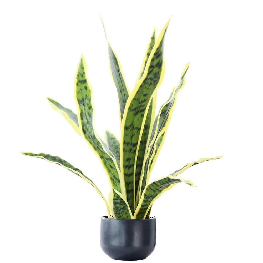 1350 Artificial Snake Plant 22" Sansevieria Potted Plants Plastic Greenery